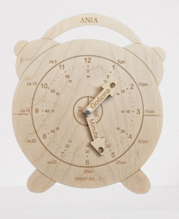 Edukacyjne - Zegar do nauki godziny + imię dziecka ED-02i
