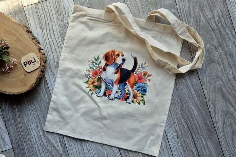 Torba bawełniana z nadrukiem "Beagle" TBB-05