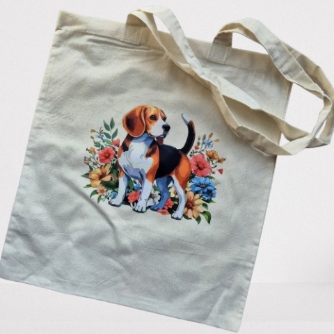 Torba bawełniana z nadrukiem "Beagle" TBB-05