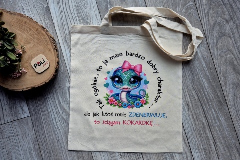 Torba bawełniana z nadrukiem "Żmijka" TBŻ-01