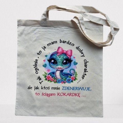 Torba bawełniana z nadrukiem "Żmijka" TBŻ-01